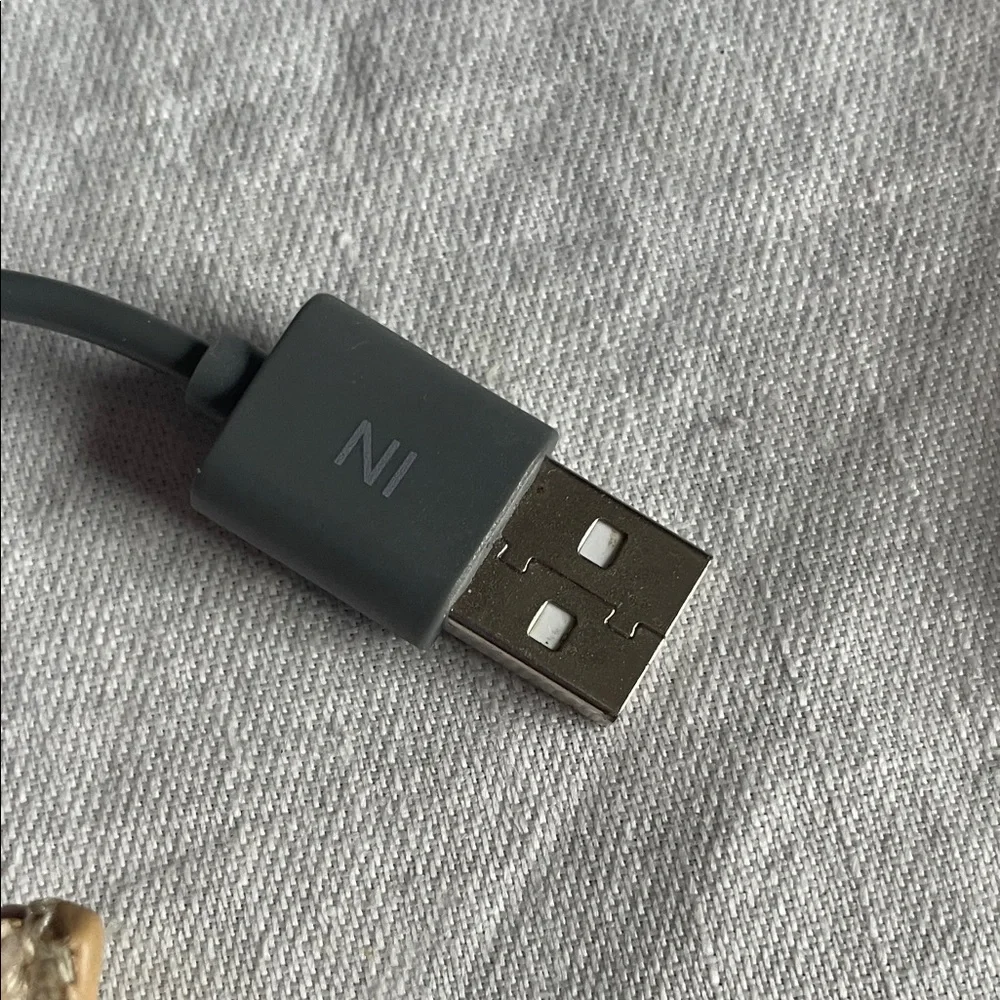 Ann Taylor Red and Tan USB Charging Cable with Case